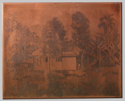 Buitenzorg, casa con vulcano sullo sfondo da Willem Arnoldus Witsen
