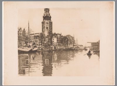 Vista sulla Montelbaanstoren ad Amsterdam da Willem Arnoldus Witsen