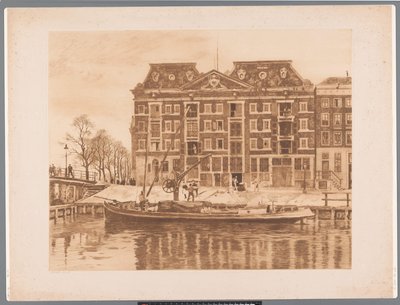 Veduta della facciata del magazzino della WIC vista da Oudeschans da Willem Arnoldus Witsen