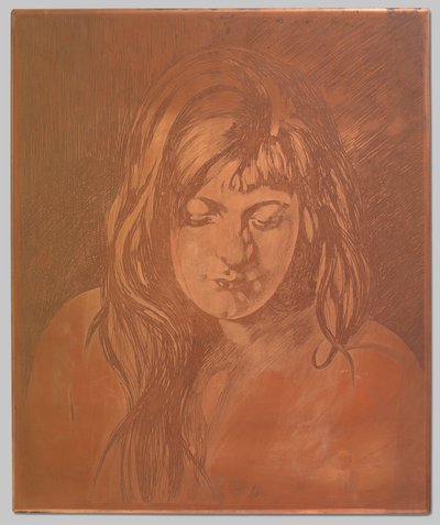 Testa di una donna con capelli sciolti da Willem Arnoldus Witsen