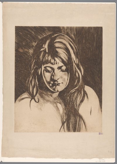 Testa di una donna con capelli sciolti da Willem Arnoldus Witsen