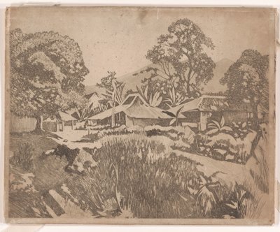 Case a Bogor davanti ai vulcani Salak e Gede da Willem Arnoldus Witsen