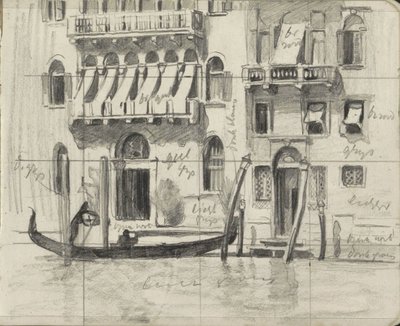 Case con tende sui balconi sul Canal Grande a Venezia da Willem Arnoldus Witsen