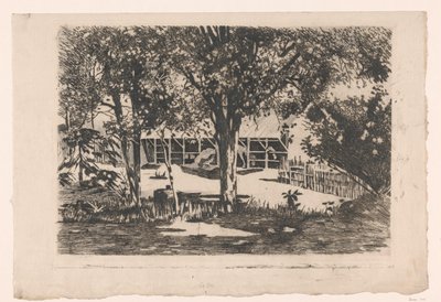 Scuderie dietro alberi a Giava da Willem Arnoldus Witsen