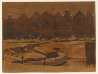 Magazzini su un molo di Amsterdam nella neve da Willem Arnoldus Witsen