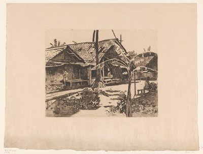 Albero di banane in un villaggio a Buitenzorg da Willem Arnoldus Witsen