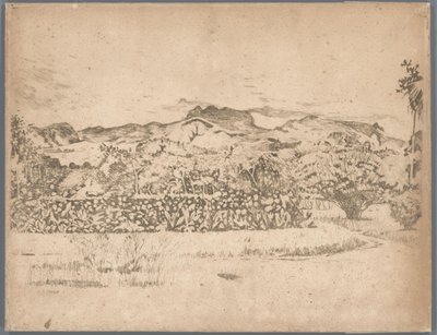 Vista sul vulcano De Kloet, Gambar da Willem Arnoldus Witsen