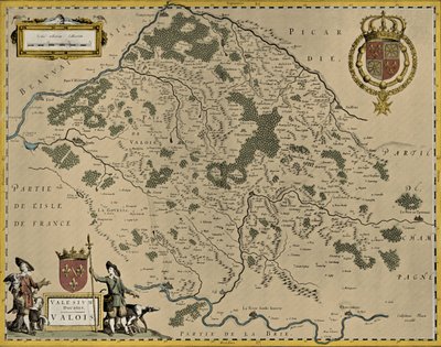 Mappa di Valois da Willem and Joan (1596 1673) Blaeu