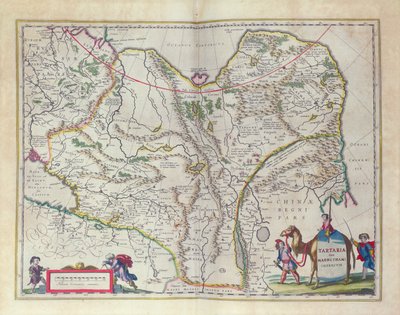 Mappa della Siberia e della Cina da Le Theatre du Monde o Nouvel Atlas, 1645 da Willem Janszoon Blaeu