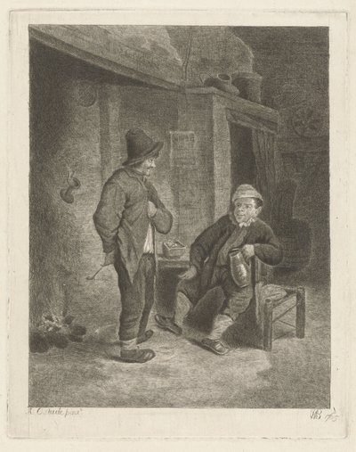 Interno con contadini da Willem de Bruin