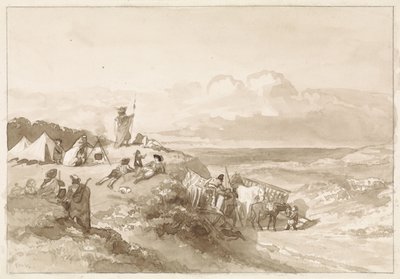 Bivacco in paesaggio collinare da Willem de Famars Testas