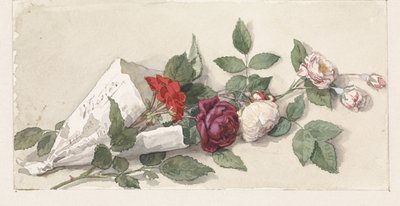 Bouquet di rose e pelargonio da Willem de Famars Testas