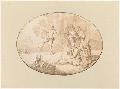Coppia elegante in visita a un gruppo di Rom da Willem de Heer