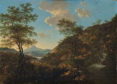 Paesaggio italiano con disegnatore da Willem de Heusch