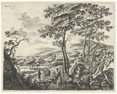 Paesaggio con un mulattiere da Willem de Heusch