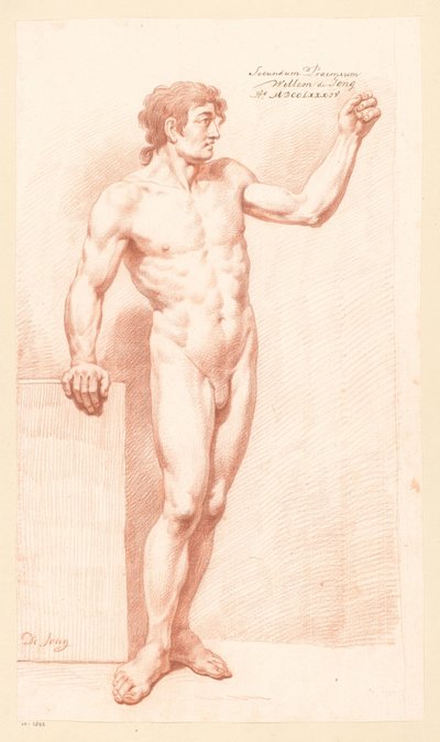 Nudo maschile in piedi, visto di fronte (2° premio 1784) da Willem de Jong