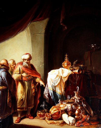 Creso mostra le sue ricchezze a Solone da Willem de Poorter
