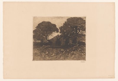 Fattoria o cascina vicino a grandi alberi da Willem de Zwart (signed by artist)