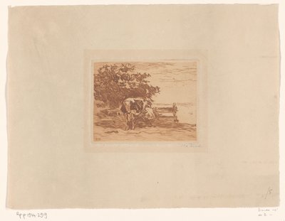 Contadino che munge da Willem de Zwart (signed by artist)