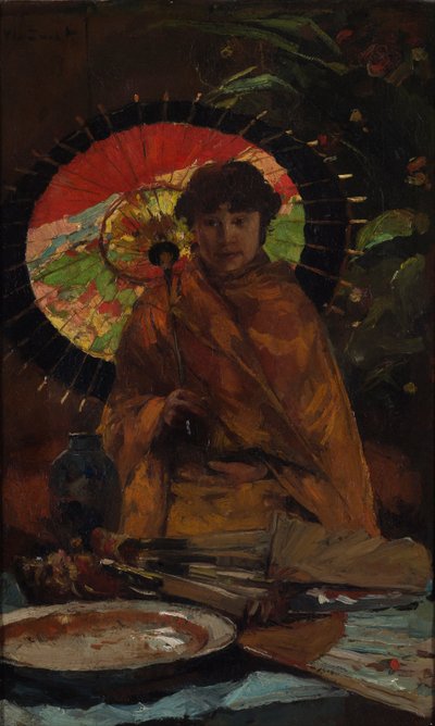 Ragazza con parasole giapponese da Willem de Zwart
