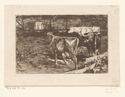 Quattro mucche in un prato da Willem de Zwart