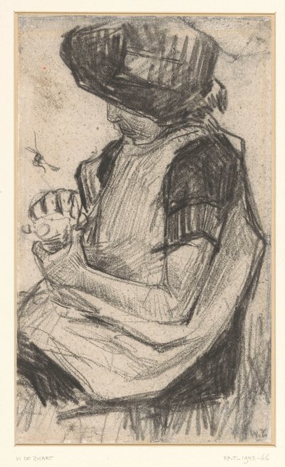 Ragazza seduta, verso sinistra da Willem de Zwart
