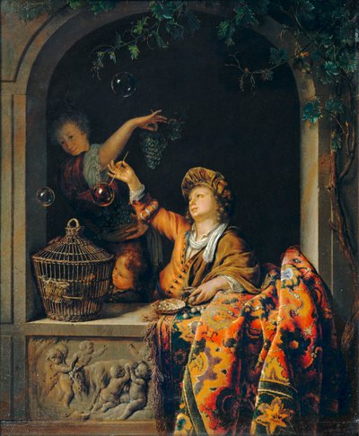 Bolle di sapone ... da Willem van (after) Mieris