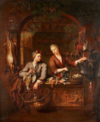 Il contatore del gioco da Willem van (after) Mieris
