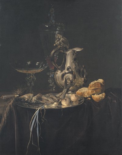 Natura morta. Colazione con brocca d