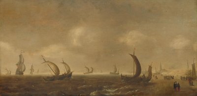 Paesaggio marino al largo della spiaggia di Scheveningen da Willem van Diest