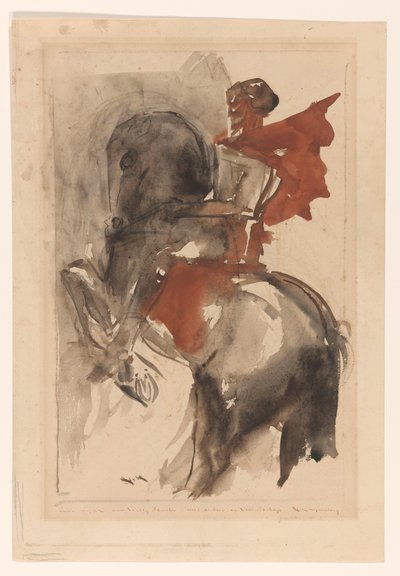 Cavaliere a cavallo da Willem van Konijnenburg (signed by artist)