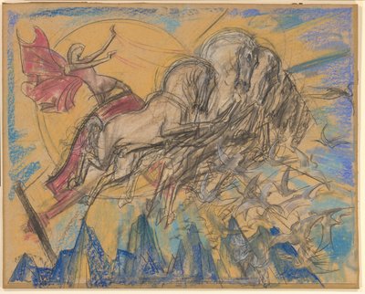 Il dio del sole Apollo nel suo carro da Willem van Konijnenburg