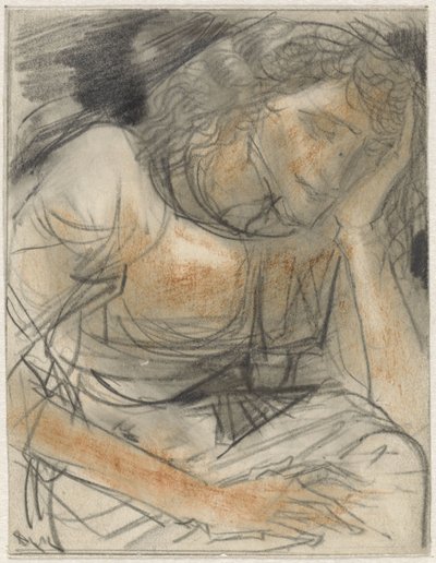 Donna con mano sotto la testa da Willem van Konijnenburg