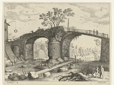 Ponte su un fiume da Willem van Nieulandt (II)