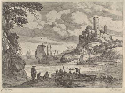Veduta del porto con navi da Willem van Nieulandt (II)