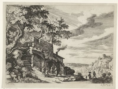 Pastore presso una rovina (Paesaggi italiani) da Willem van Nieulandt (II)