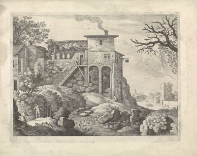 Paesaggio italiano con una locanda da Willem van Nieulandt (II)