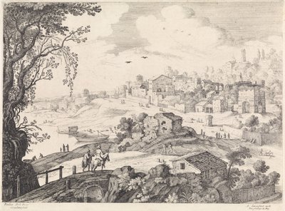 Paesaggio italiano con una città da Willem van Nieulandt (II)