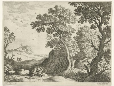 Paesaggio con Diana e una ninfa (Paesaggi italiani) da Willem van Nieulandt (II)