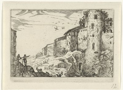 Paesaggio con rovina romana da Willem van Nieulandt (II)