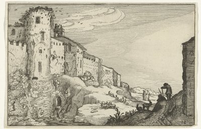 Paesaggio con rovina romana da Willem van Nieulandt (II)