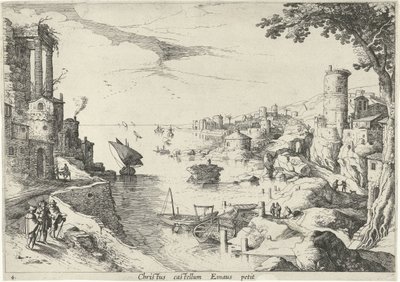 Paesaggio con i discepoli di Emmaus da Willem van Nieulandt (II)