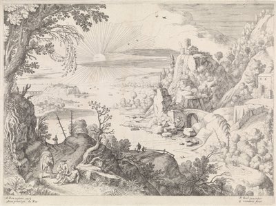 Paesaggio con il buon samaritano da Willem van Nieulandt (II)