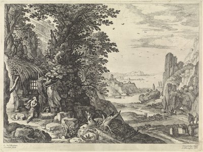 Paesaggio con San Girolamo da Willem van Nieulandt (II)