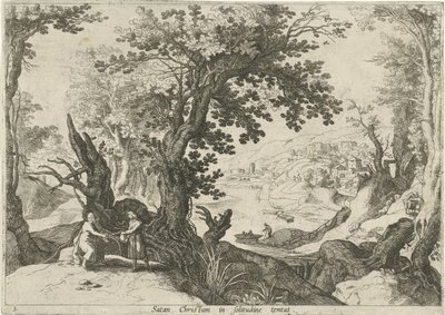 Paesaggio con la tentazione di Cristo da Willem van Nieulandt (II)