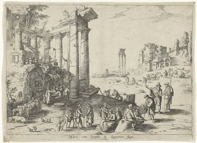 Paesaggio con la fuga in Egitto da Willem van Nieulandt (II)