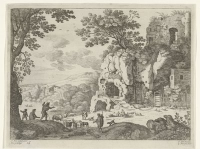 Paesaggio con una rovina da Willem van Nieulandt (II)
