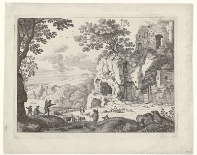 Paesaggio con una rovina (Paesaggi italiani) da Willem van Nieulandt (II)
