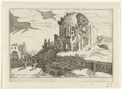 Ninfeo a Roma (serie: Rovine romane, serie 2) da Willem van Nieulandt (II)