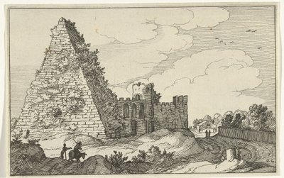 Piramide di Caio Cestio da Willem van Nieulandt (II)